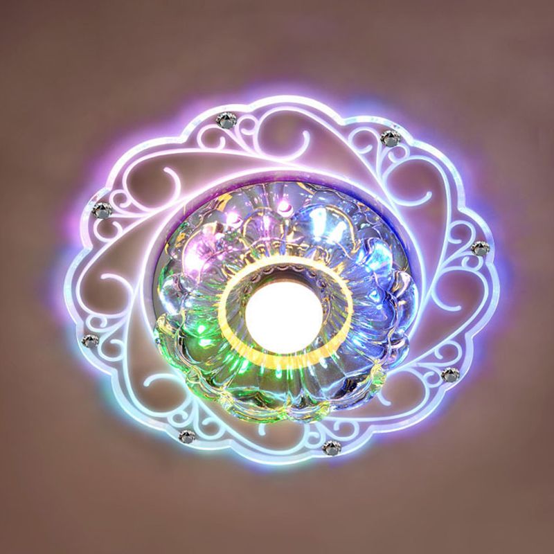 Blossom Inbouwlamp Minimalistisch Helder Afgeschuind Kristal LED Dicht bij Plafondverlichting voor Veranda