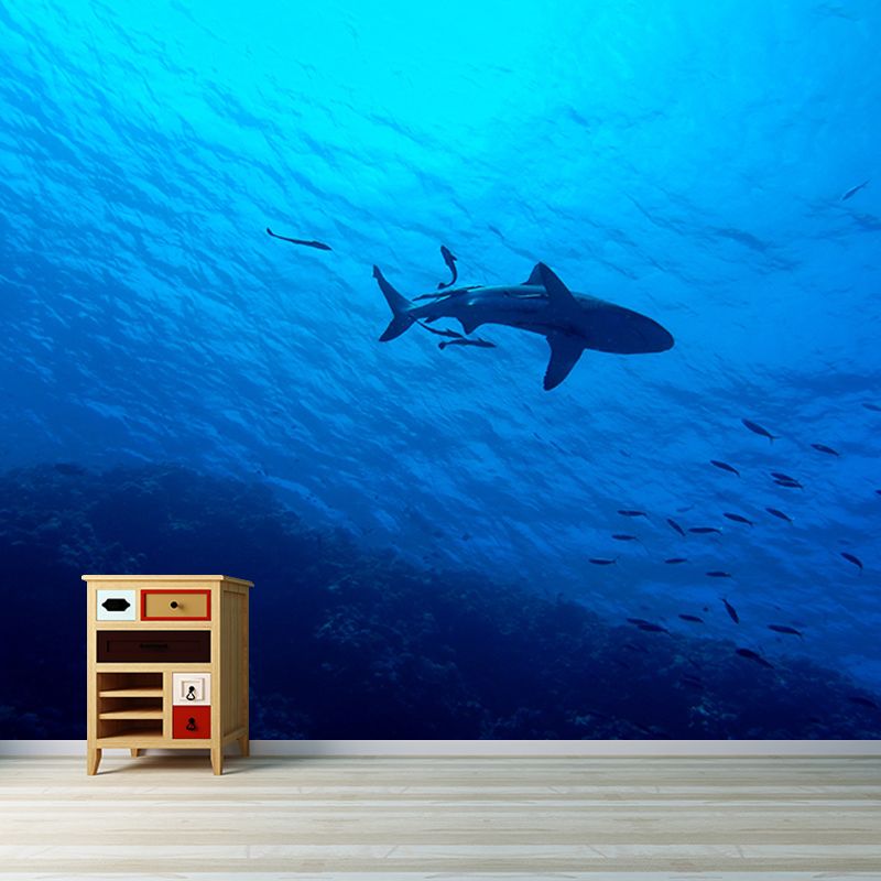 Underwater World Mildew Resistant Wallpaper Sleeping Room Wall Mural