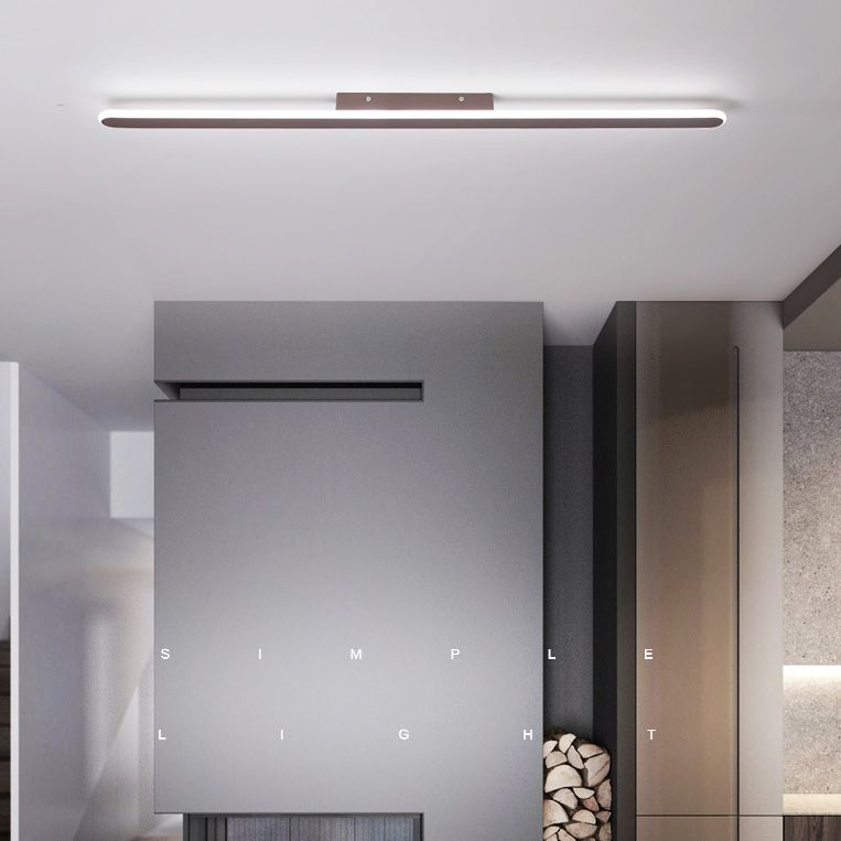 Koffieafwerking Barvormige inbouwlamp Minimalisme Metalen LED-plafondgemonteerd licht voor gang