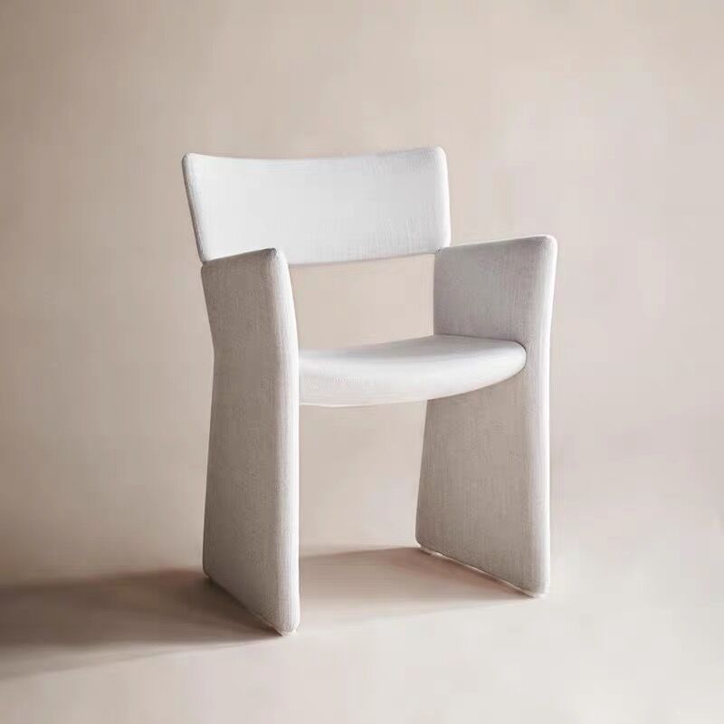 Contemporary Style Arm Chair Wood Open Back Dining Accent Chair for Kitchen
