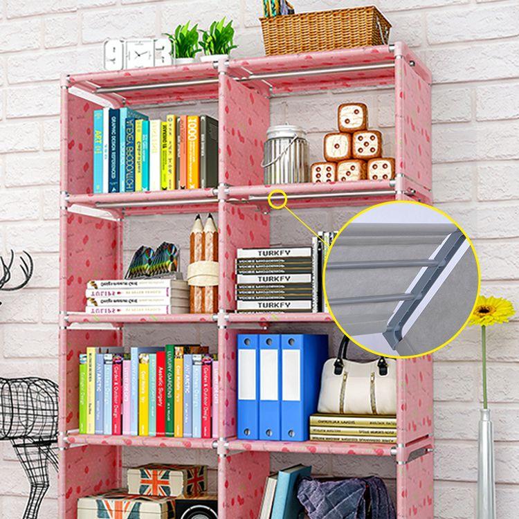 Modern Style Plastic Bookshelf Open Back Bookcase for Living Room
