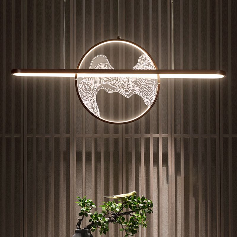 Modern Geometric Pendant Lighting Metal 2-Light Island Pendant Lights