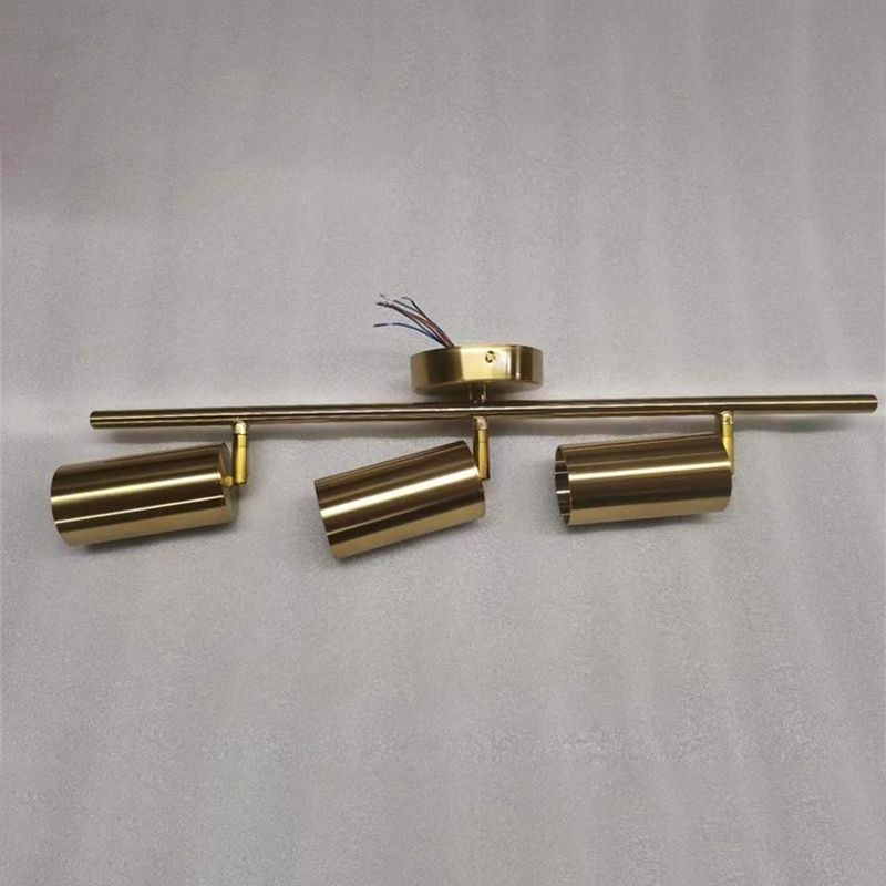 Cylinder Semi Flush Mount Light Fixture Contemporary Aluminum Ceiling Light Fixture for Living Room