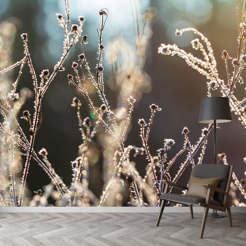 Plants Stain Resistant Mural Photography Washable Wallpaper Sitting Room Wall Mural