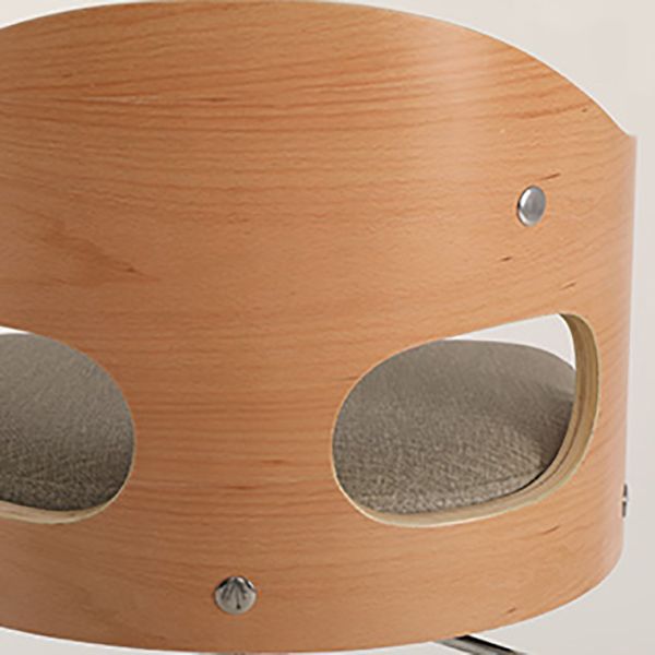 Contemporary Metal Barstool Faux Leather Counter Stool With Chrome Base