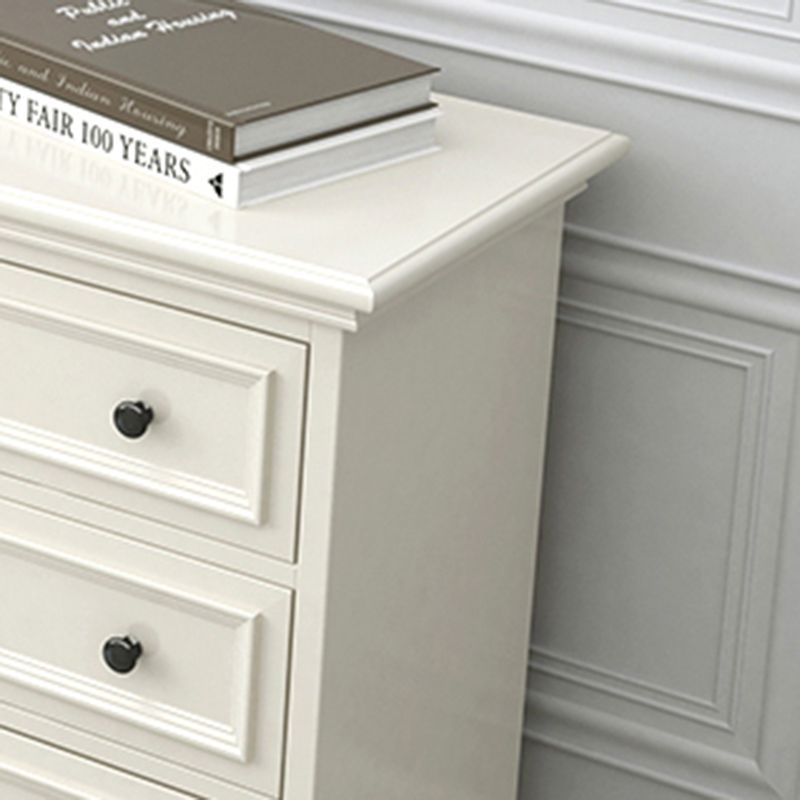 Traditional Storage Chest Solid Wood White Dresser , 23.33-inch Width