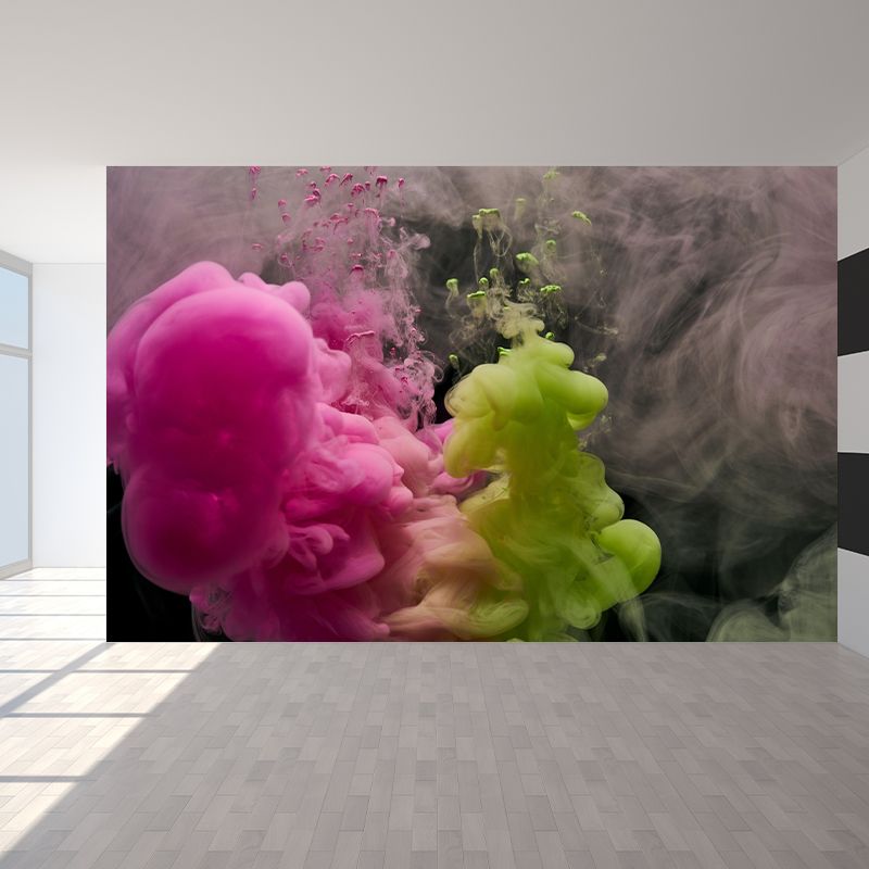 Huge Explosion Mural Decal Modern Novelty Abstract Wall Art in Multi Color