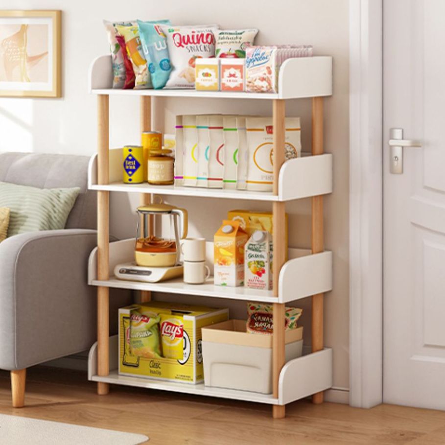 Modern Rectangle Etagere Bookshelf Wooden Open Storage Bookcase