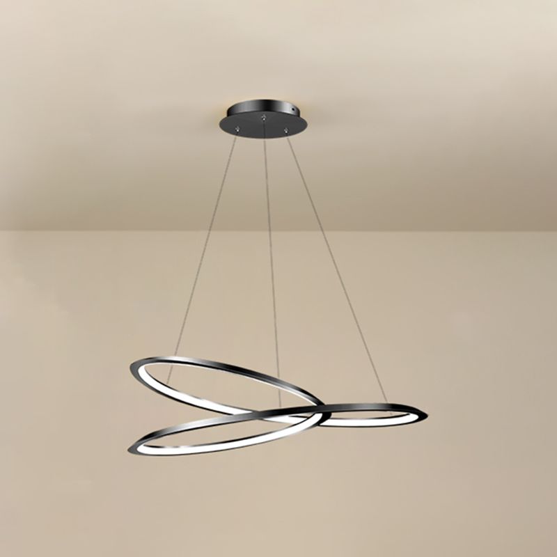 Moderne eenvoudige stijl LED hanger kroonluchter licht metalen hangerverlichting voor woonkamer