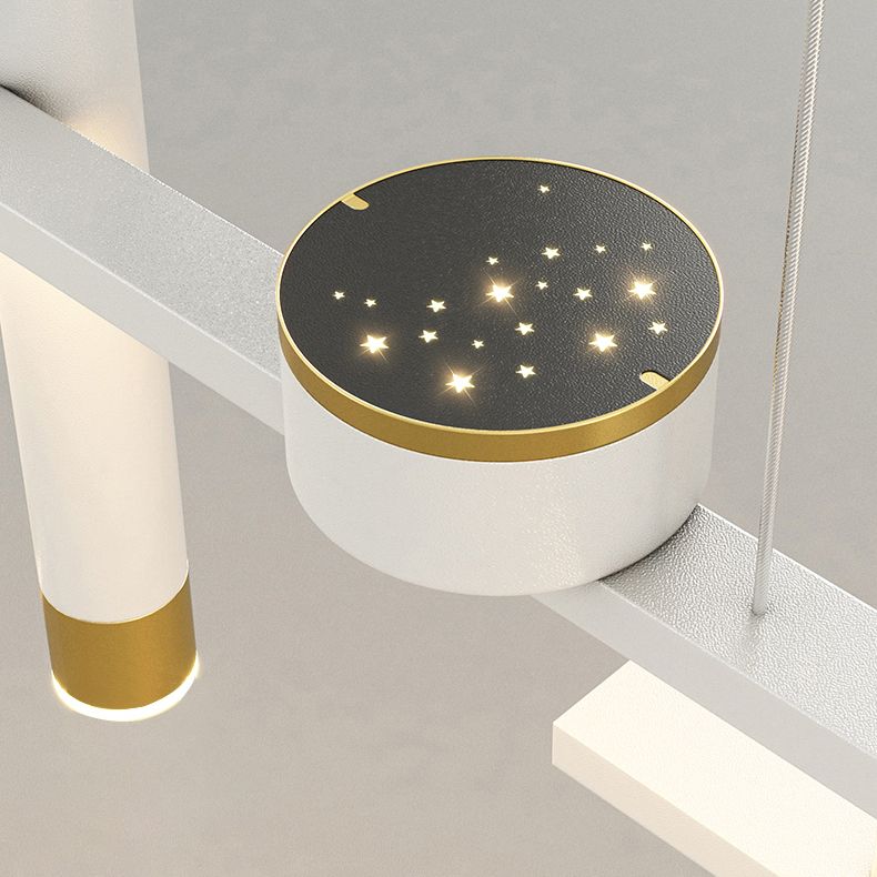 Pendants géométriques contemporains Metal 7 luminaires légers légers