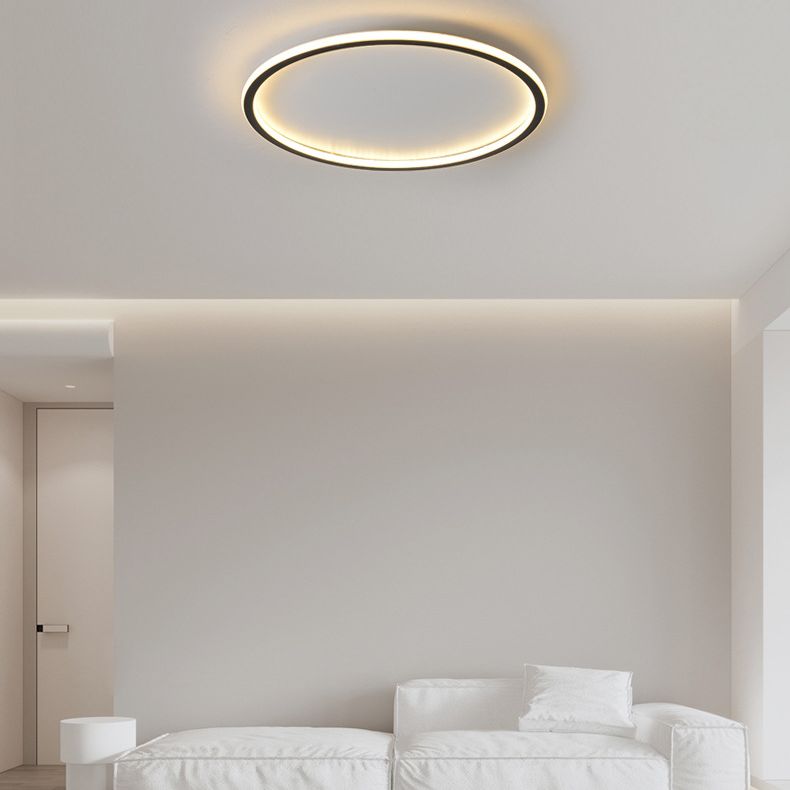 Anillo de aluminio LED empotrado montaje en techo estilo moderno 1 luz montaje empotrado luces