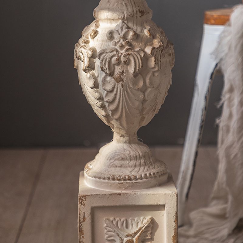 French Country Corner Table Wood Pedestal Round Accent Side Table