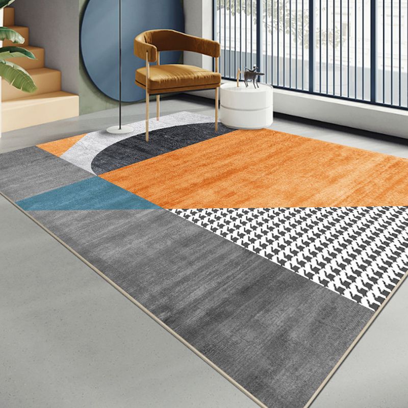 Modern Geometric Pattern Rug Creative Carpet Polyester Rug for Home Decoration
