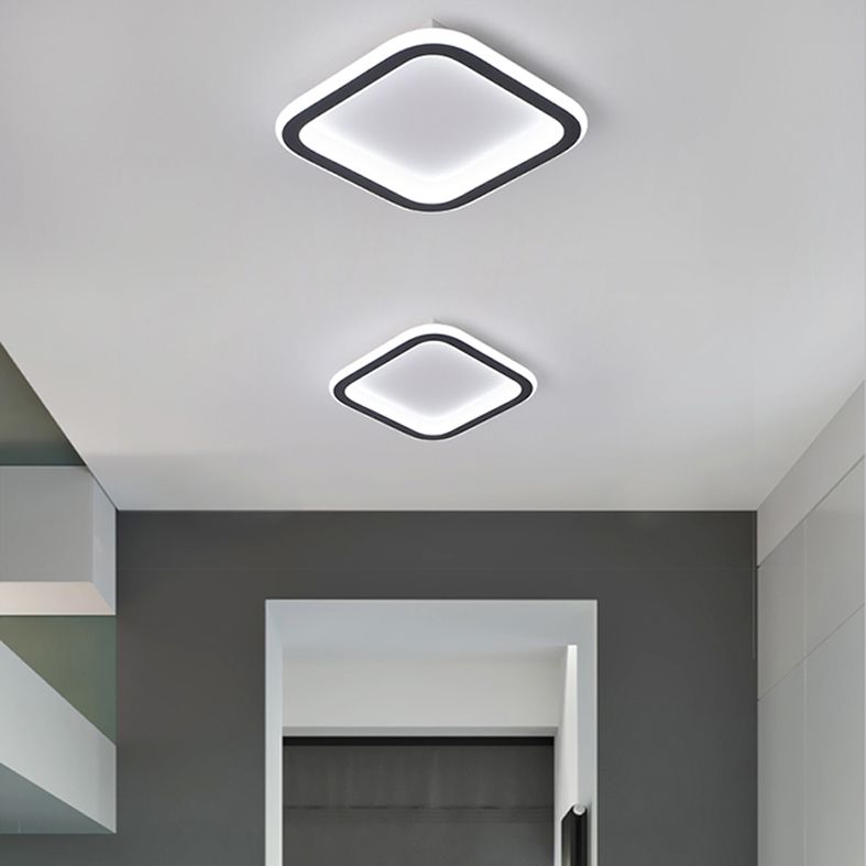 Geometric LED Close to Ceiling Fixtures with Acrylic Shade for Bedroom