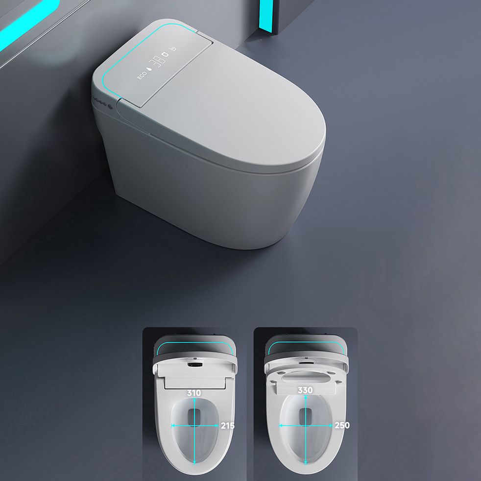 Concealed Tank Modern Toilet Heated Seat One-Piece Flush Toilet with Slow Close Seat