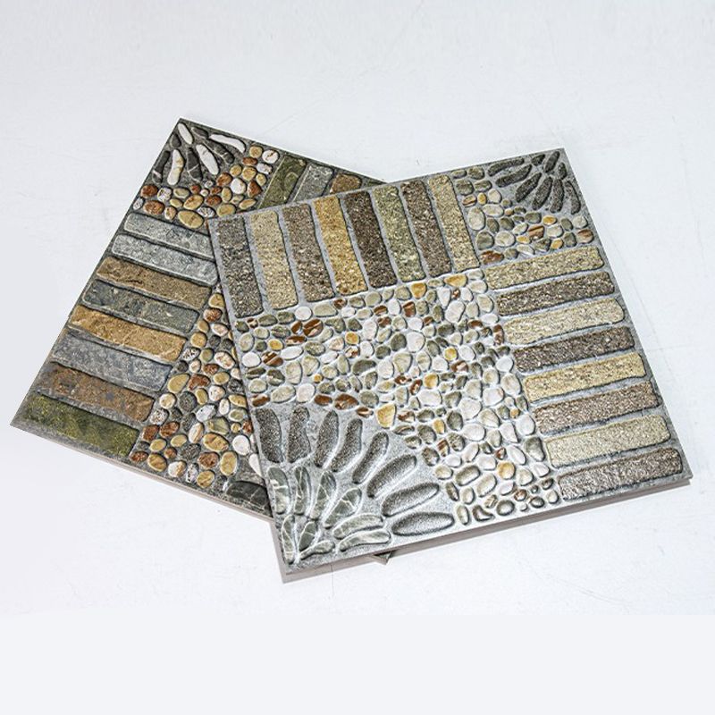 Carrelage de sol carré à bord droit, carrelage de sol design vintage pour sol extérieur