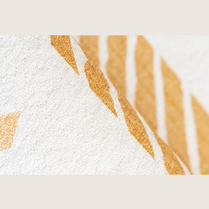 Beige Modern Area Rug Polyester Stripe Pattern Rug Non-Slip Rug for Home Decor