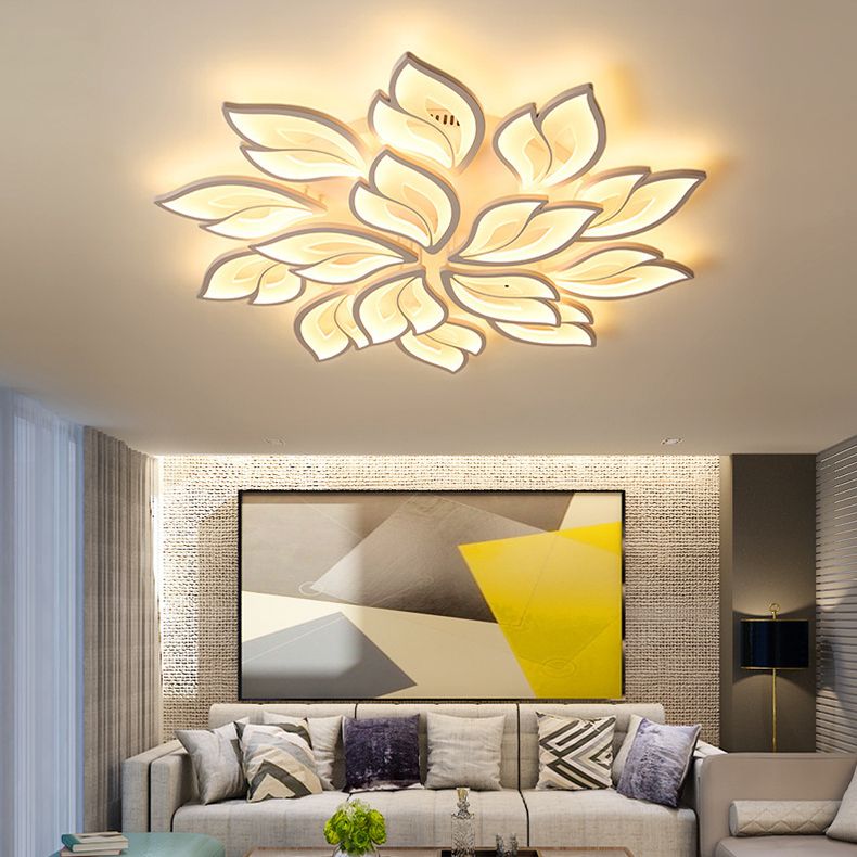 Les appareils d'éclairage de plafond affleurants de fleur de style moderne acrylique multi lumières ont mené la lampe affleurante de bâti