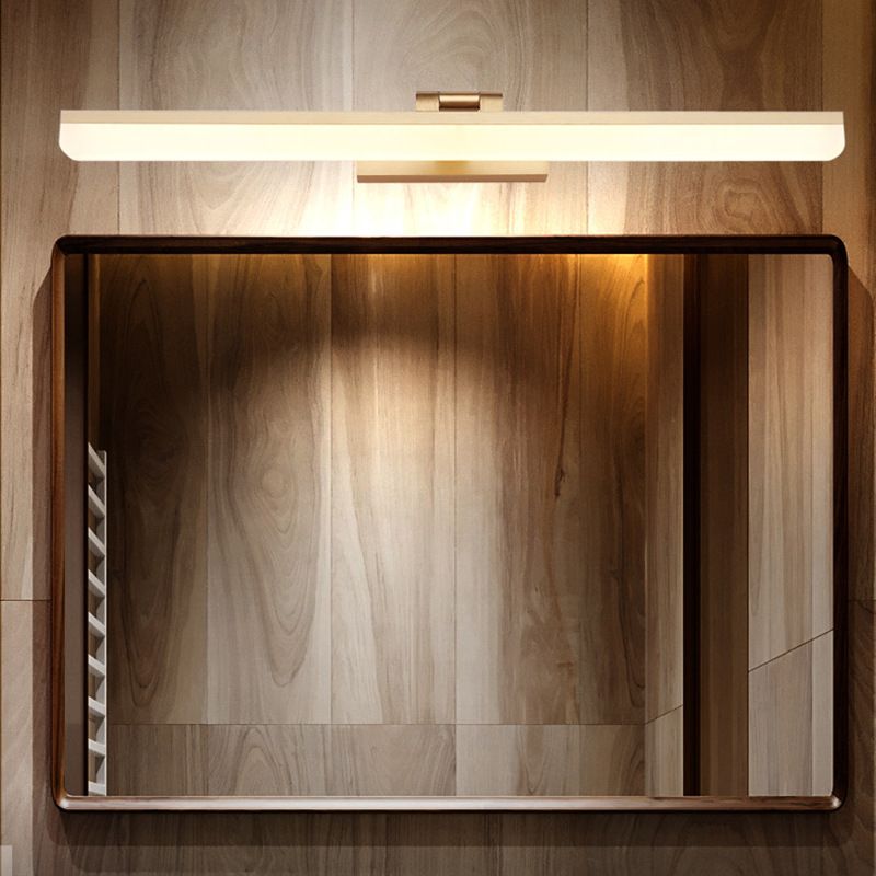 Modern Style Armed LED Wall Mounted Vanity Lights Metal Simple Bathroom Vanity Sconce