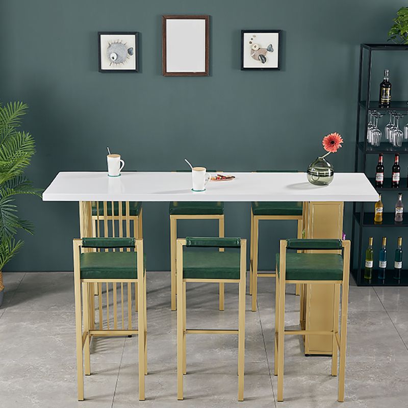 Modern Bar Stool and Table Set Rectangular 1/7 Pcs Pub Dining Set