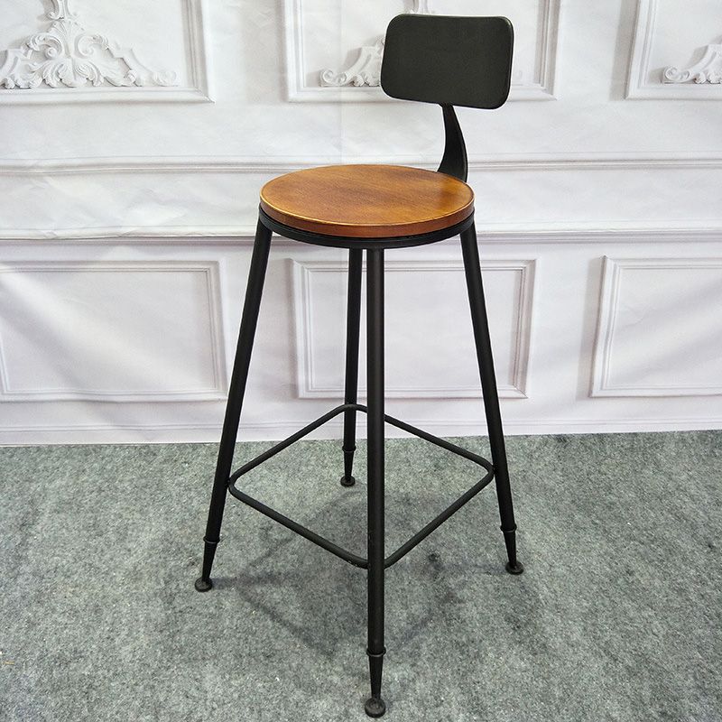 Industrial Style Solid Wood Bar Table Set 1/2/3/4 Pieces Counter Table with High Stools