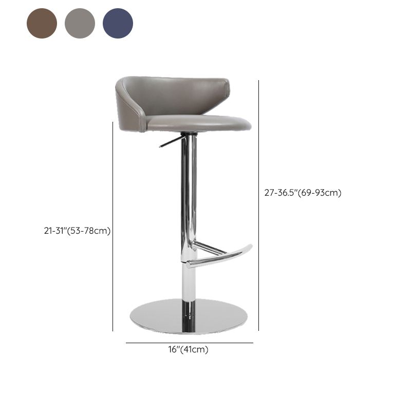 Industrial Leather Bar Stool Adjustable Height Counter Stool for Bristol