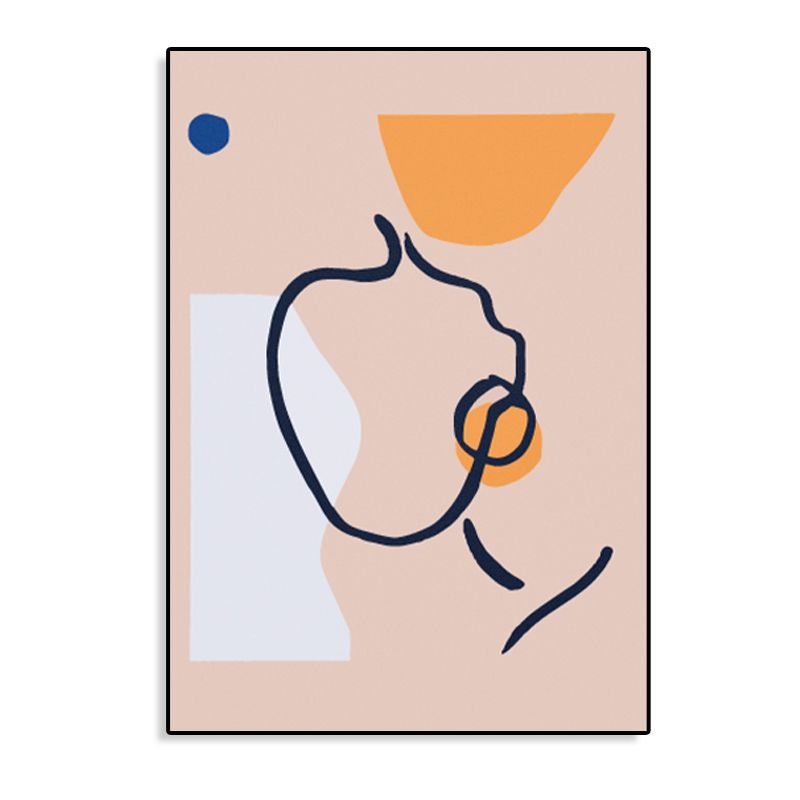 Novelty Figure's Face Art Scandinavian Style Canvas Wall Decor, Multiple Sizes Options