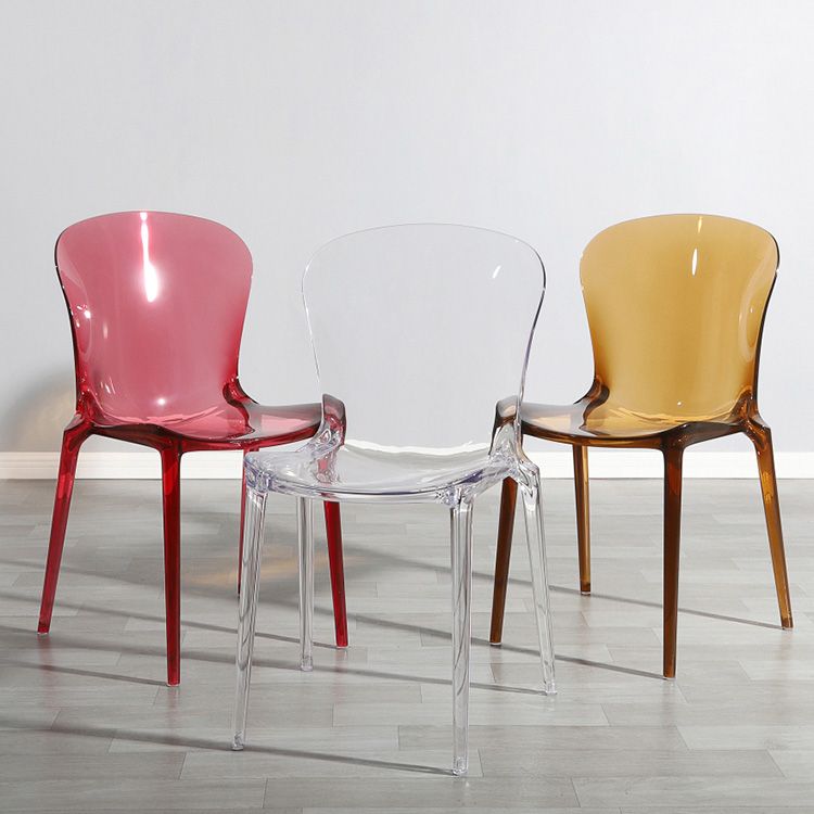 Contemporary Kitchen Dining Side Chair Plastic Parsons Chairs