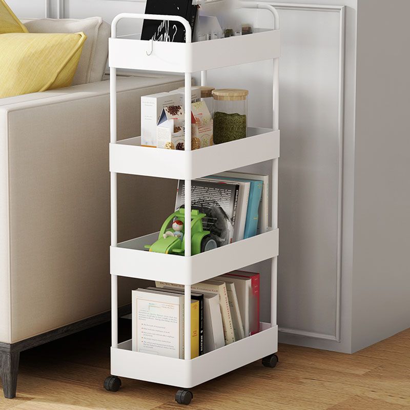 Contemporary Style Bookshelf with Casters Wheel Book Shelf for Home Office Study Room