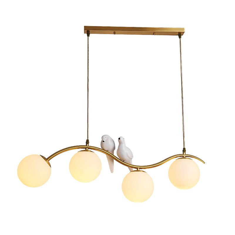 Contemporary Kitchen Island Lighting Golden Ceiling Light for Foyer