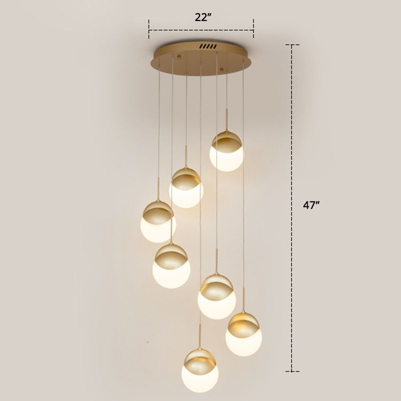 Disc -vormige acrylcluster hanger postmodern gouden afwerking led hangend licht voor restaurant