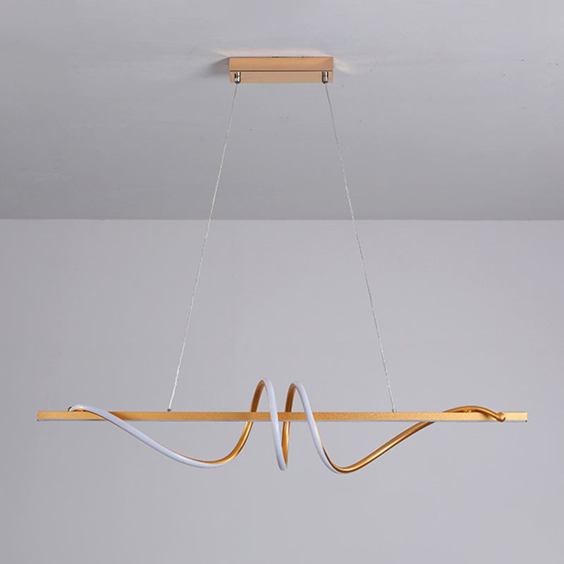 LED Kitchen Island Lighting Modern Golden/Black Ceiling Light for Foyer
