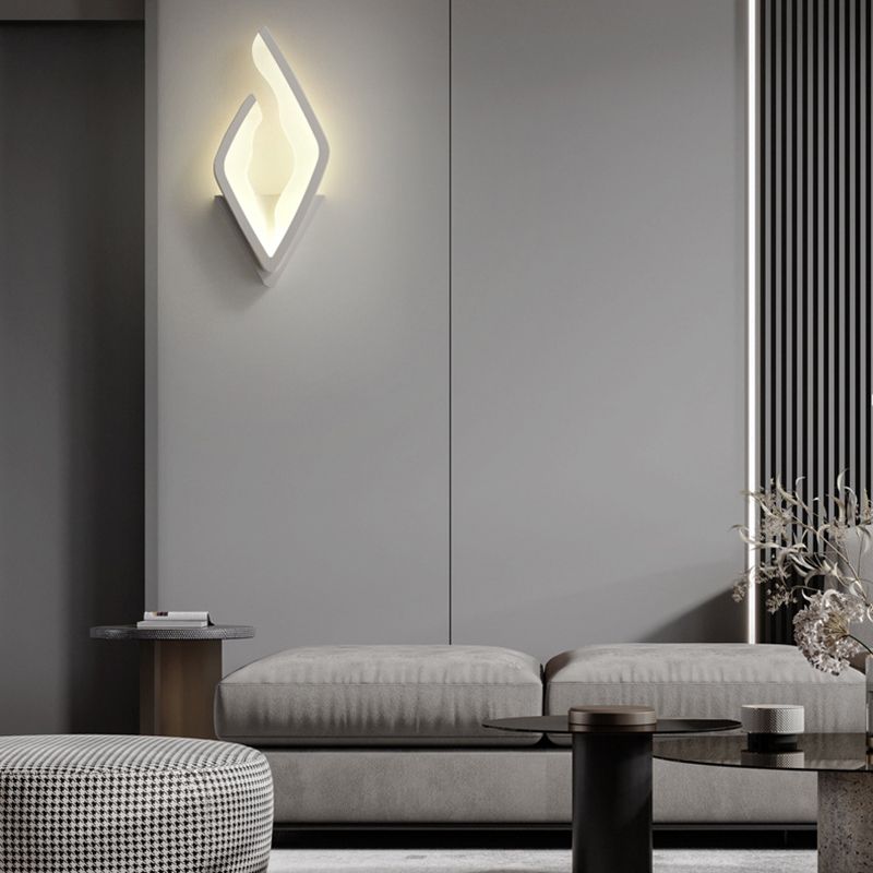 Geometric Wall Lighting Ideas Modern Metal 1 Light Wall Mounted Lighting in White