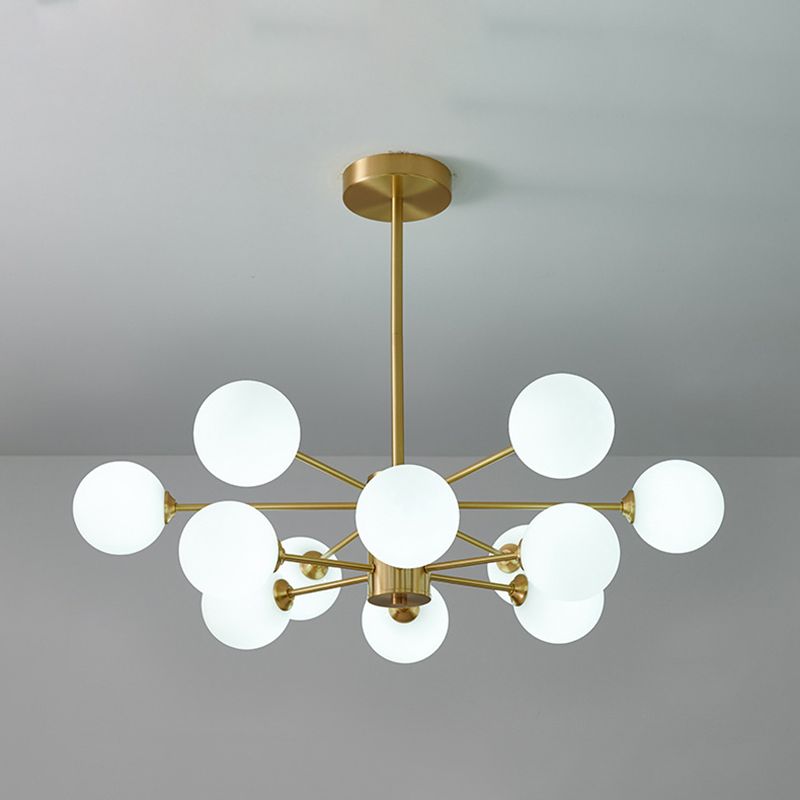Sala da pranzo Apparecchi di illuminazione a sospensione Nordic Luce a soffitto in vetro bianco globale