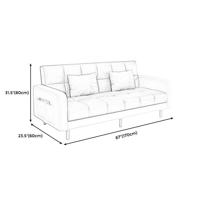 Transitional Modern Biscuit Back Sofa 31.5"High Square Arm Stain Resistant Sofa
