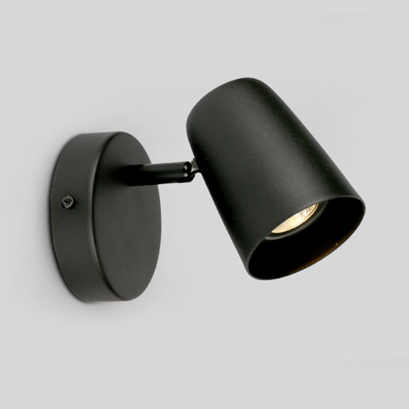Cylindre de lumière murale en métal moderne à 1 lumière