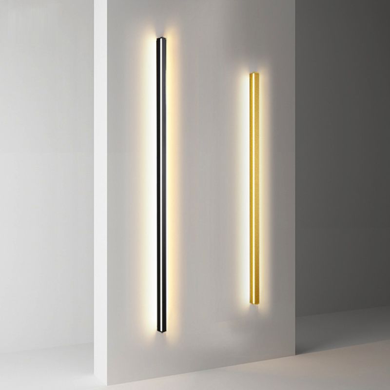 Linear Shape Metal Wall Light Modern Style 1 Light Wall Sconce Light