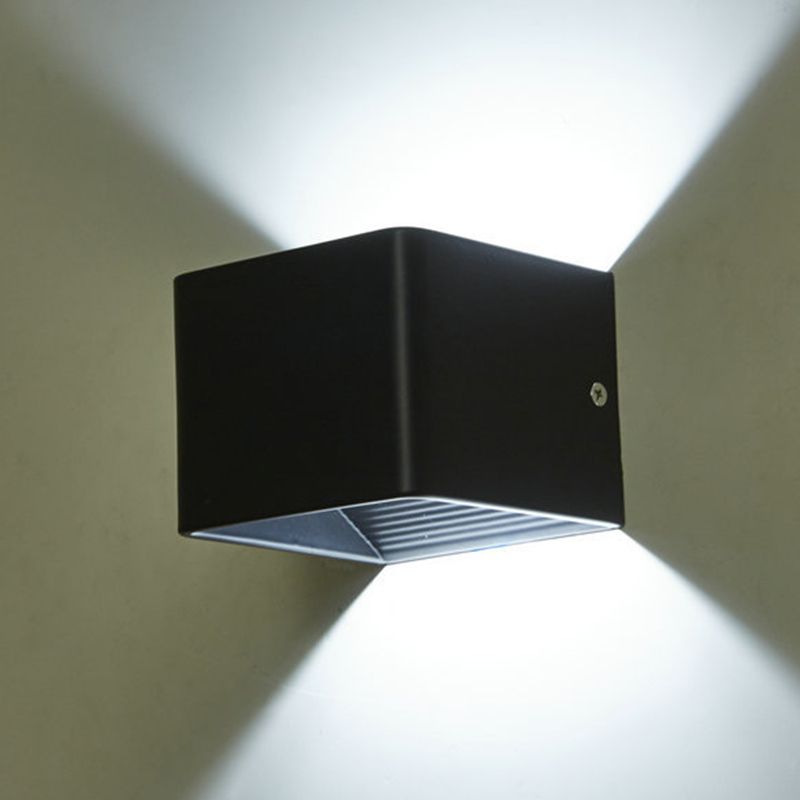 Ultra-modern Square Wall Sconce Lighting Aluminum Wall Mounted Light Fixture for Bedroom