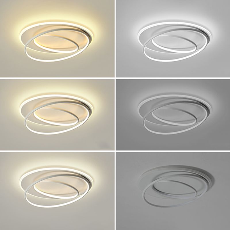 Plafonnier LED à montage encastré moderne, ligne géométrique, abat-jour en Silicone, pour chambre à coucher