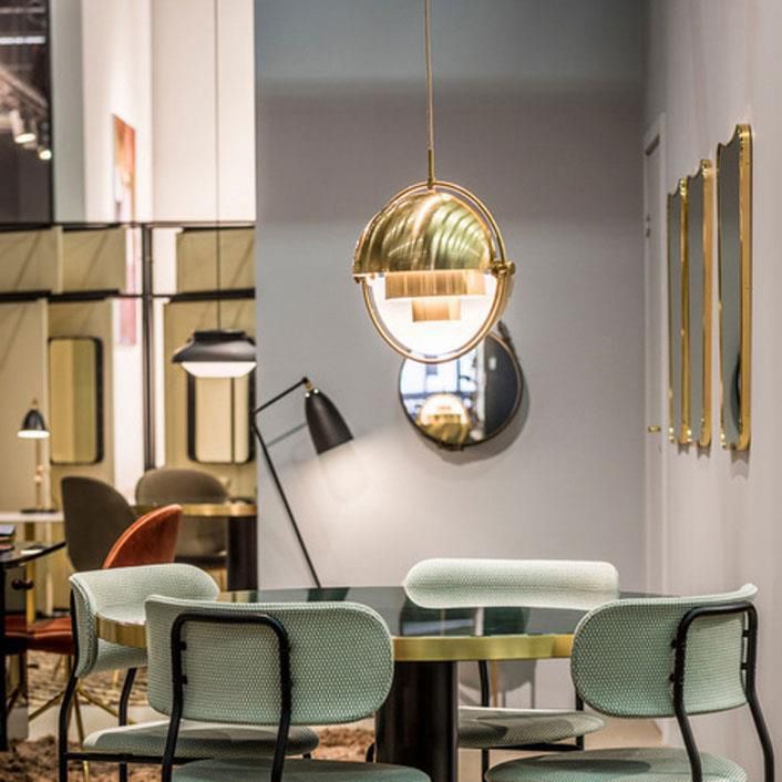 Moderne luxuriöse geometrische Hanglampe -Elektroplate Metallanhänger Licht für Esszimmer