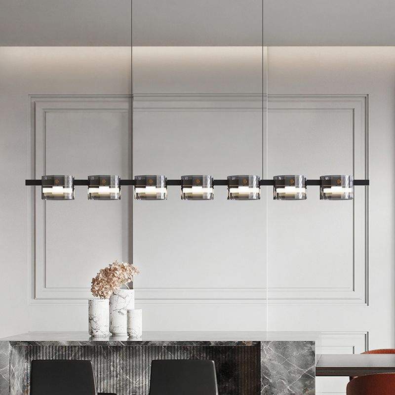 Nordic LED Island Lighting Fixture Simple Glass Pendant Light for Dining Room