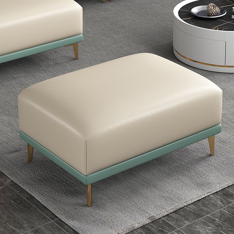 Genuine Leather Sectional Sofa 36.22" High Green Sofa for Living Room