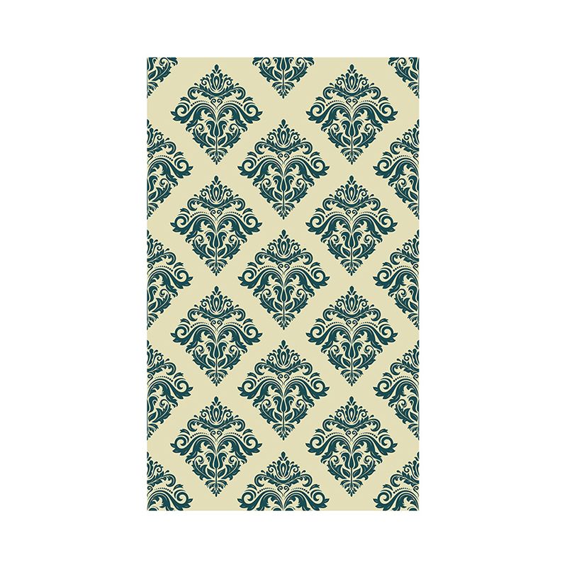 Self-Stick Jacquard Wallpaper Panels Vintage Beautiful Latticework Wall Art in Green, 4' x 20.5"