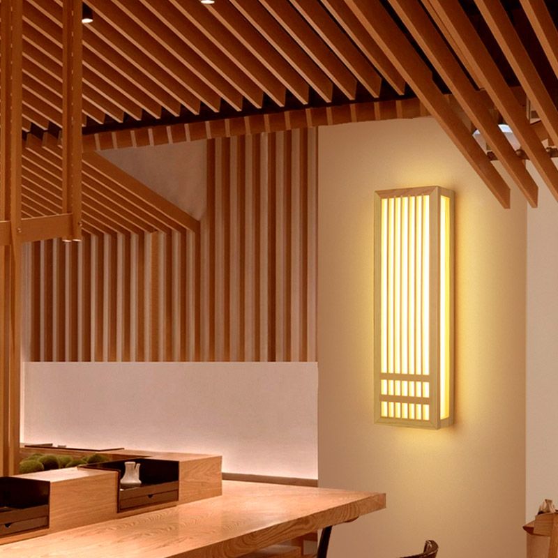 Contemporary Wooden Wall Sconce Light Creative Wall Light Fixture for Bedroom