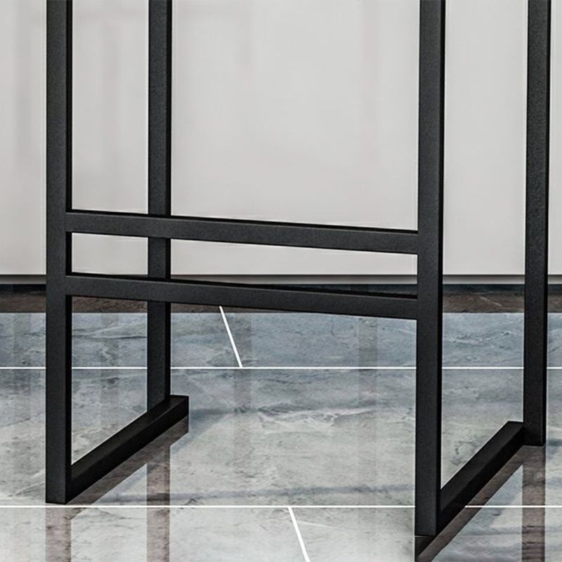 Industrial Metal Black White Barstool Counter Stool Metal Footrest Furniture