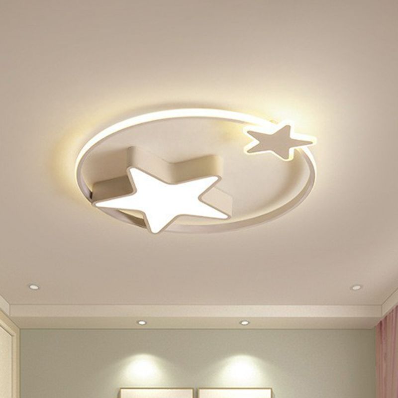 Nordic ster- en ringvormige inbouwverlichting metalen kinderkamer LED-inbouwarmatuur