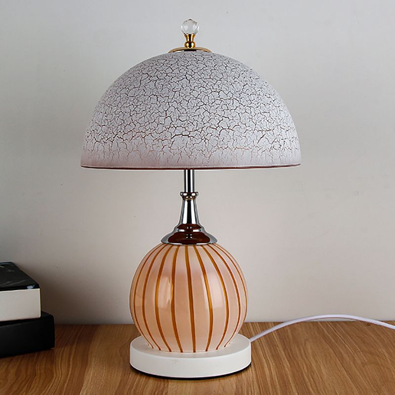 Lampes de table de nuit en dôme en verre de style moderne 1 lampe de table légère