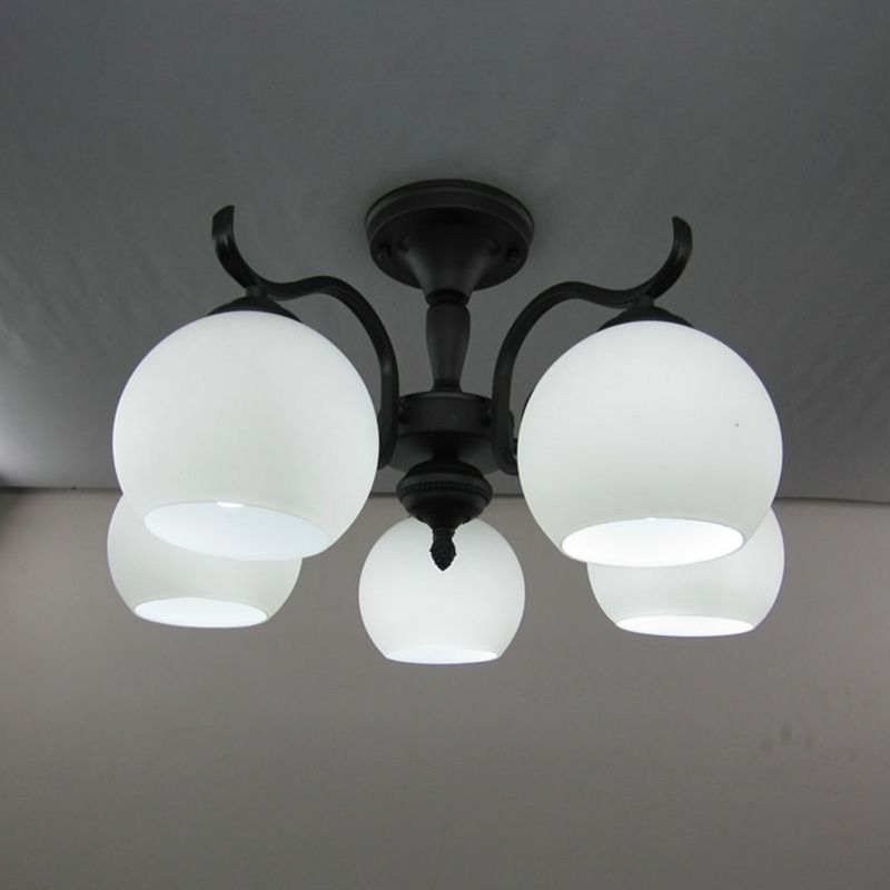 Minimalistische inbouwplafondlamp Traditionele plafondlamp met glazen kap voor slaapkamer