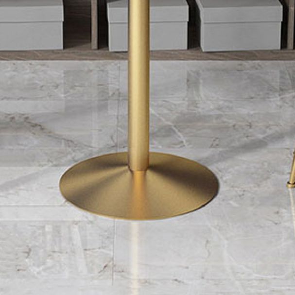 Stone Bar Table Glam Pedestal Bar Height Pub Table for Indoor