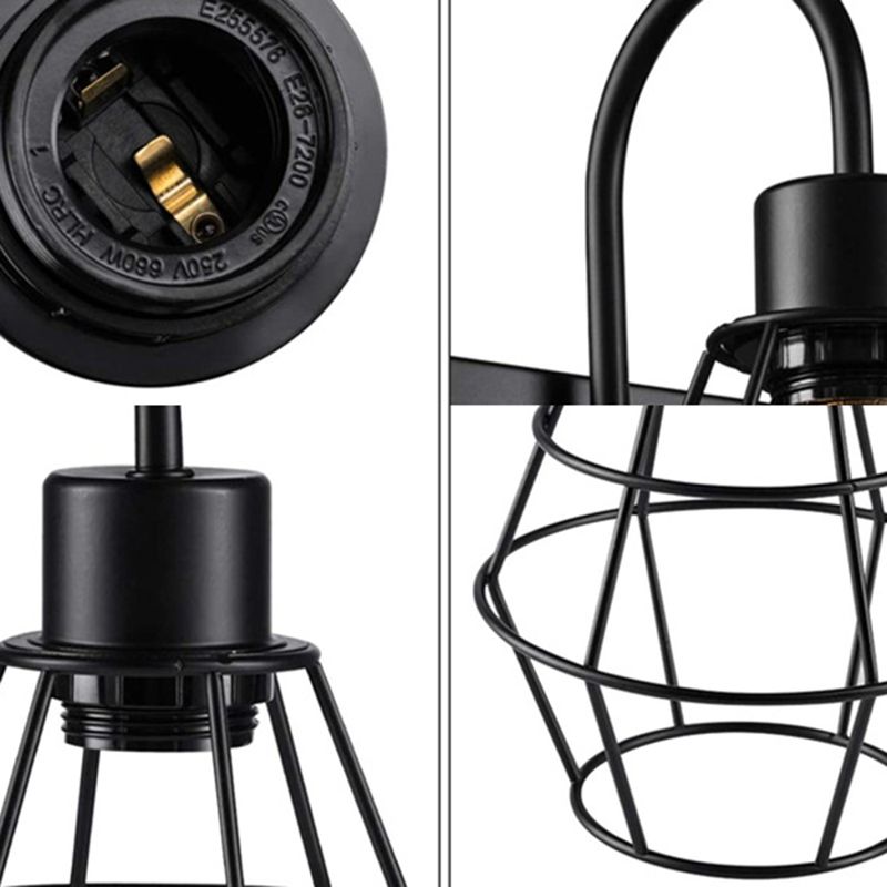 Industrial 3 - Light Bath Vanity Light Iron Bathroom Fixture in Dark Black